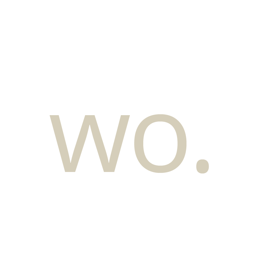 Ein weisser Kreis in dem das Wort "wo" steht, das Element dient zur Navigation auf der Webseite.